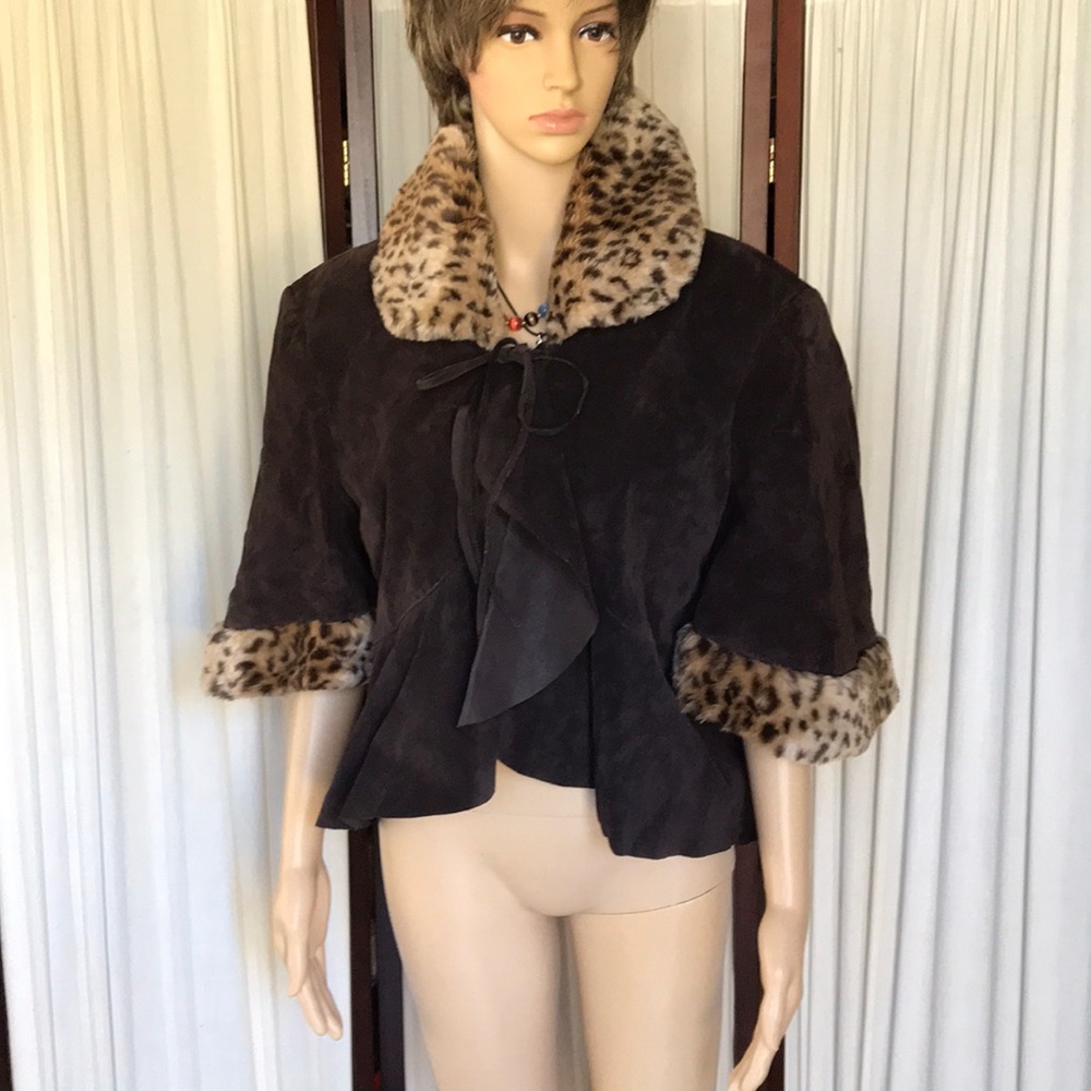 Fleur by David Rodriguez pelerine jacket Sz 2X